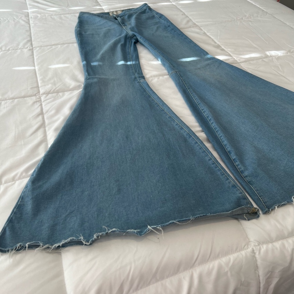 Free People Float On Flare medium wash flare pants